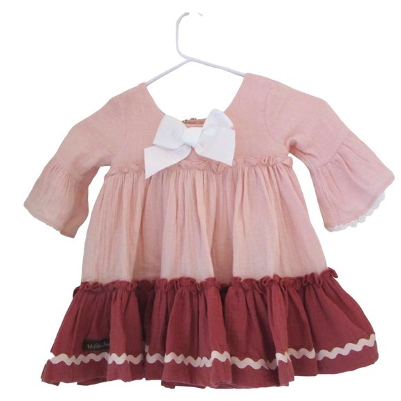 New w Tag, Matilda Jane Forever and Ever Pink Lined Ruffle Girls Dress in Size 2 - Picture 5 of 8